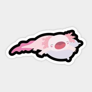 Axolotl Sleeping Sticker